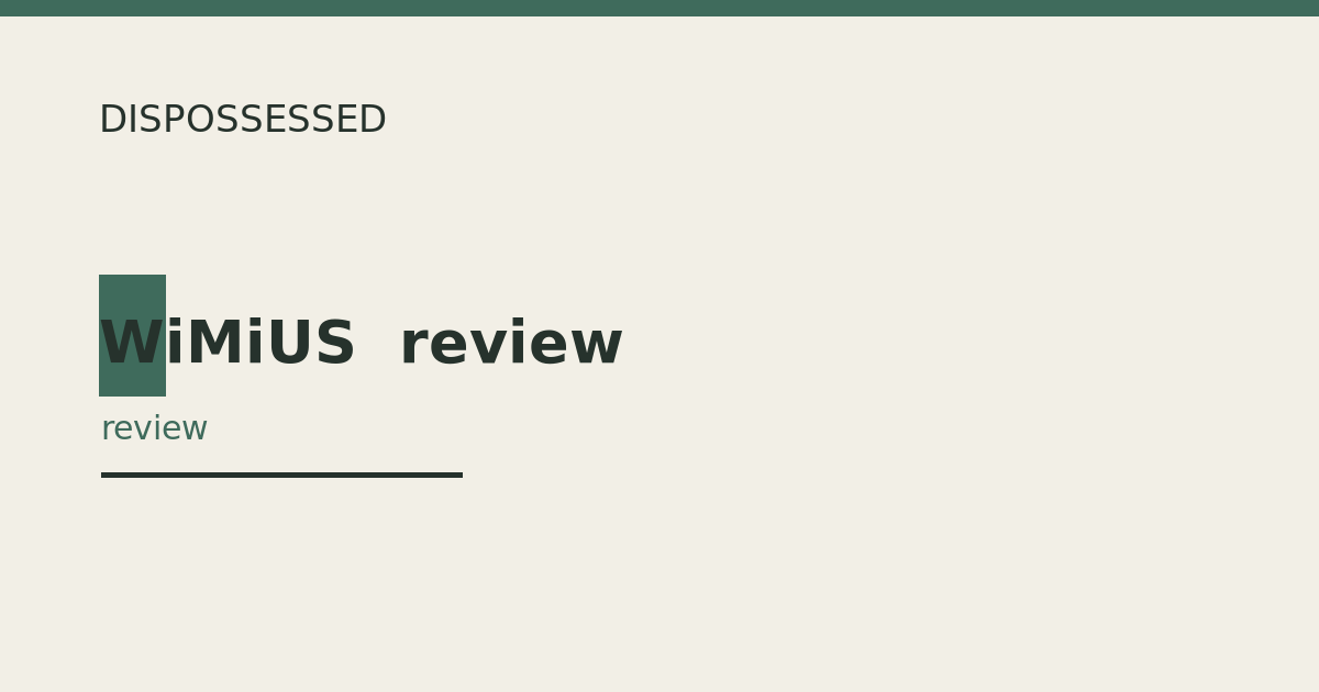 WiMiUS  review